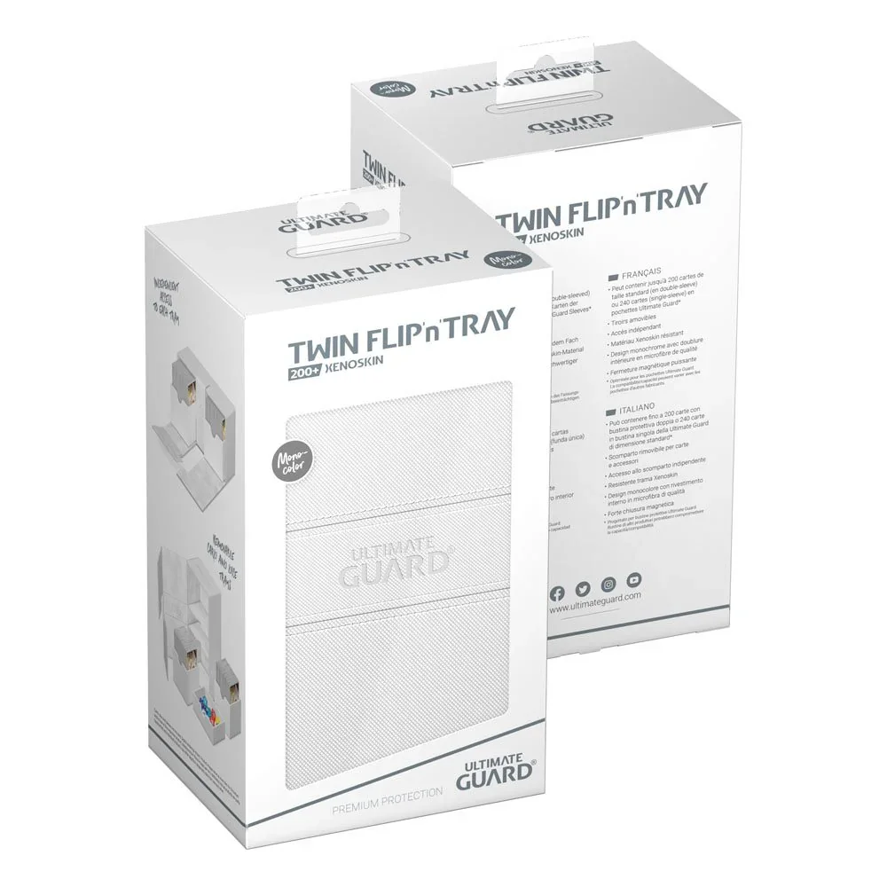 Ultimate Guard: Deck Box – XenoSkin Monocolor Twin Flip'n'Tray 200+ – White