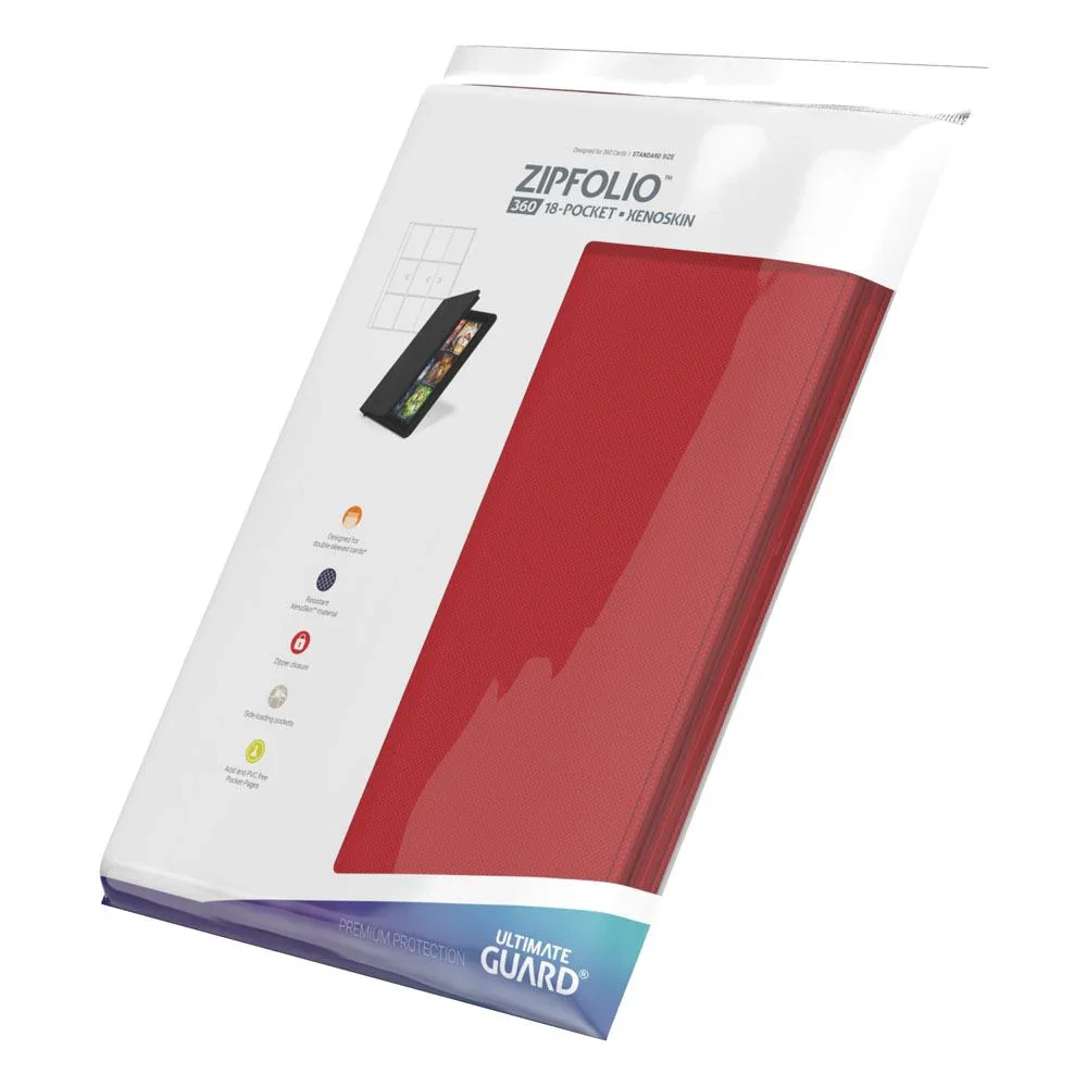 Ultimate Guard: Portfolio – 18-Pocket XenoSkin ZipFolio 360 – Red - Image 3