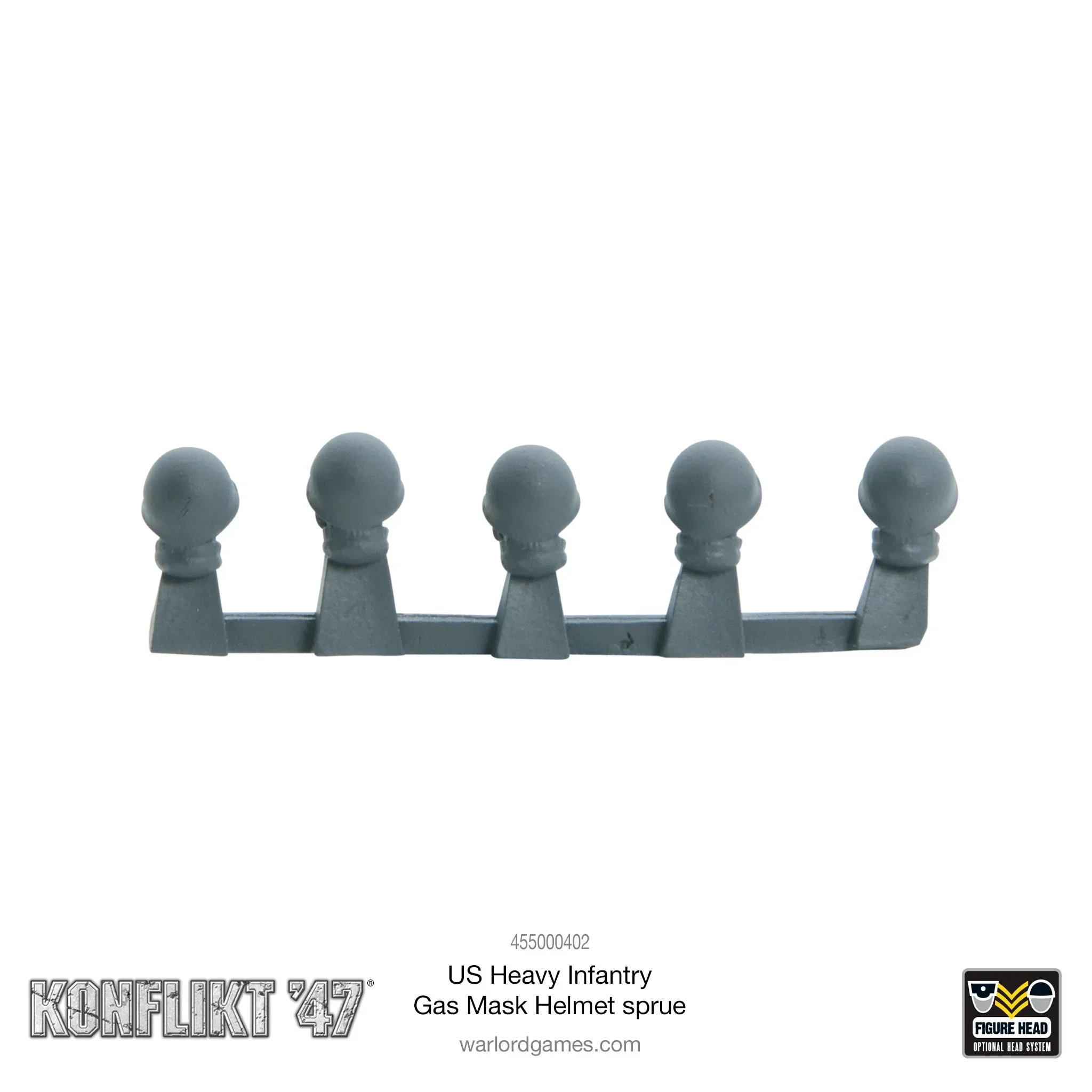 US Heavy Infantry Gas Mask Helmet Sprue - Image 2