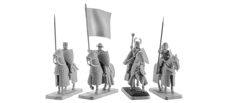 V&V Miniatures - Mounted Crusaders Command