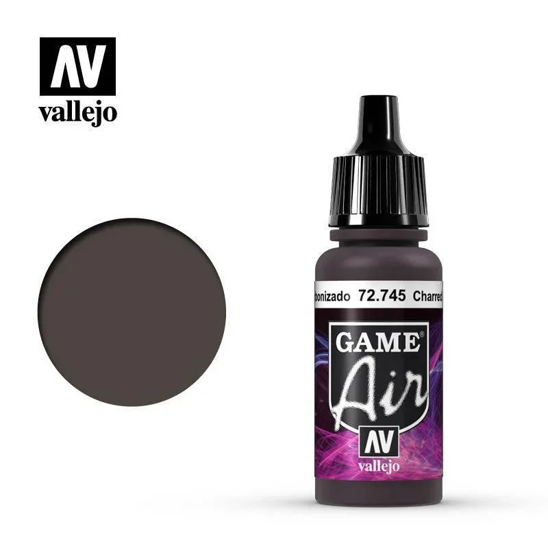 Vallejo 72745 Game Air Charred Brown 17 ml Acrylic Airbrush Paint