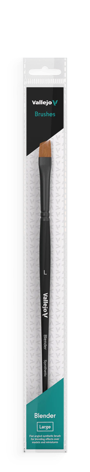 Vallejo Brushes - Blender - Flat Angled Synthetic Brush Large