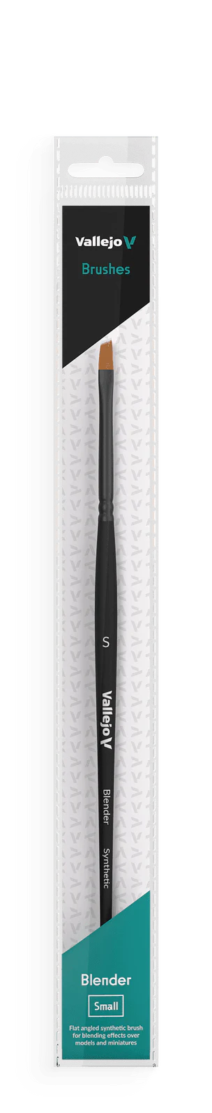 Vallejo Brushes - Blender - Flat Angled Synthetic Brush Small