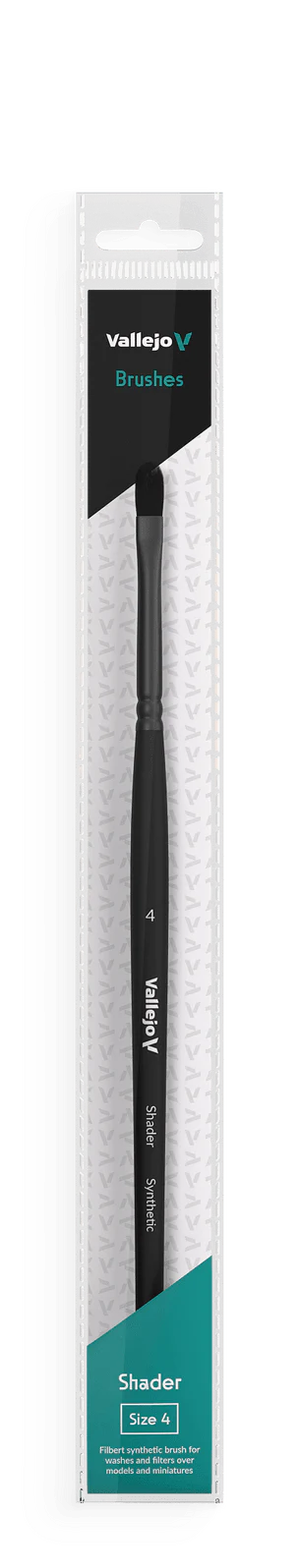 Vallejo Brushes - Shader - Filbert Shader Flat Synthetic Brush No. 4