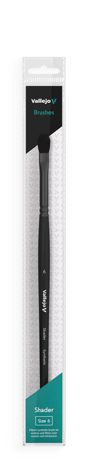 Vallejo Brushes - Shader - Filbert Shader Flat Synthetic Brush No. 6