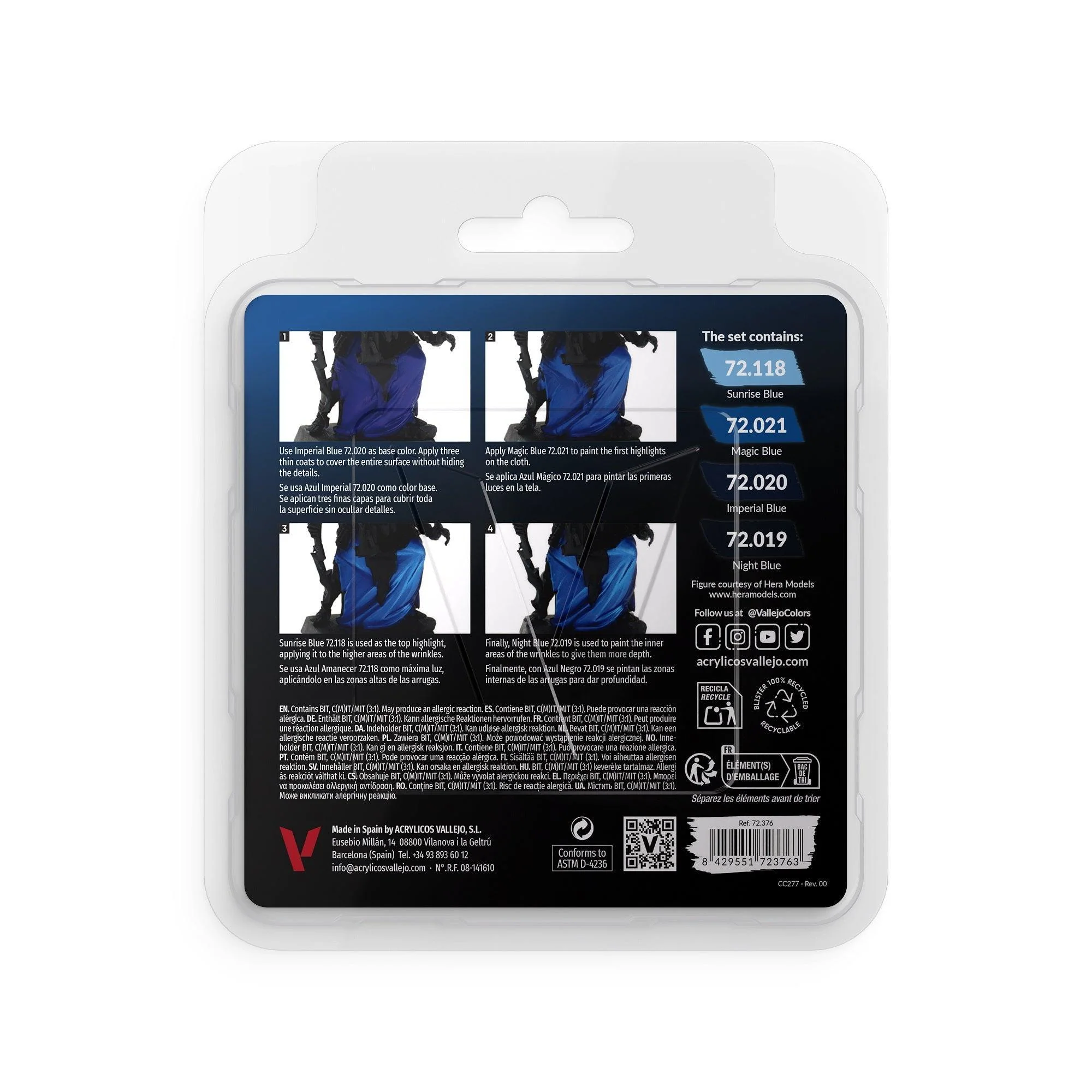 Vallejo Game Colour Blue Colours Acrylic Paint Set - Image 2