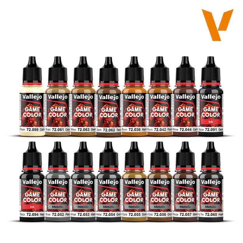 Vallejo Game Colour Leather & Metal - 16 Colour Acrylic Paint Set - Image 2