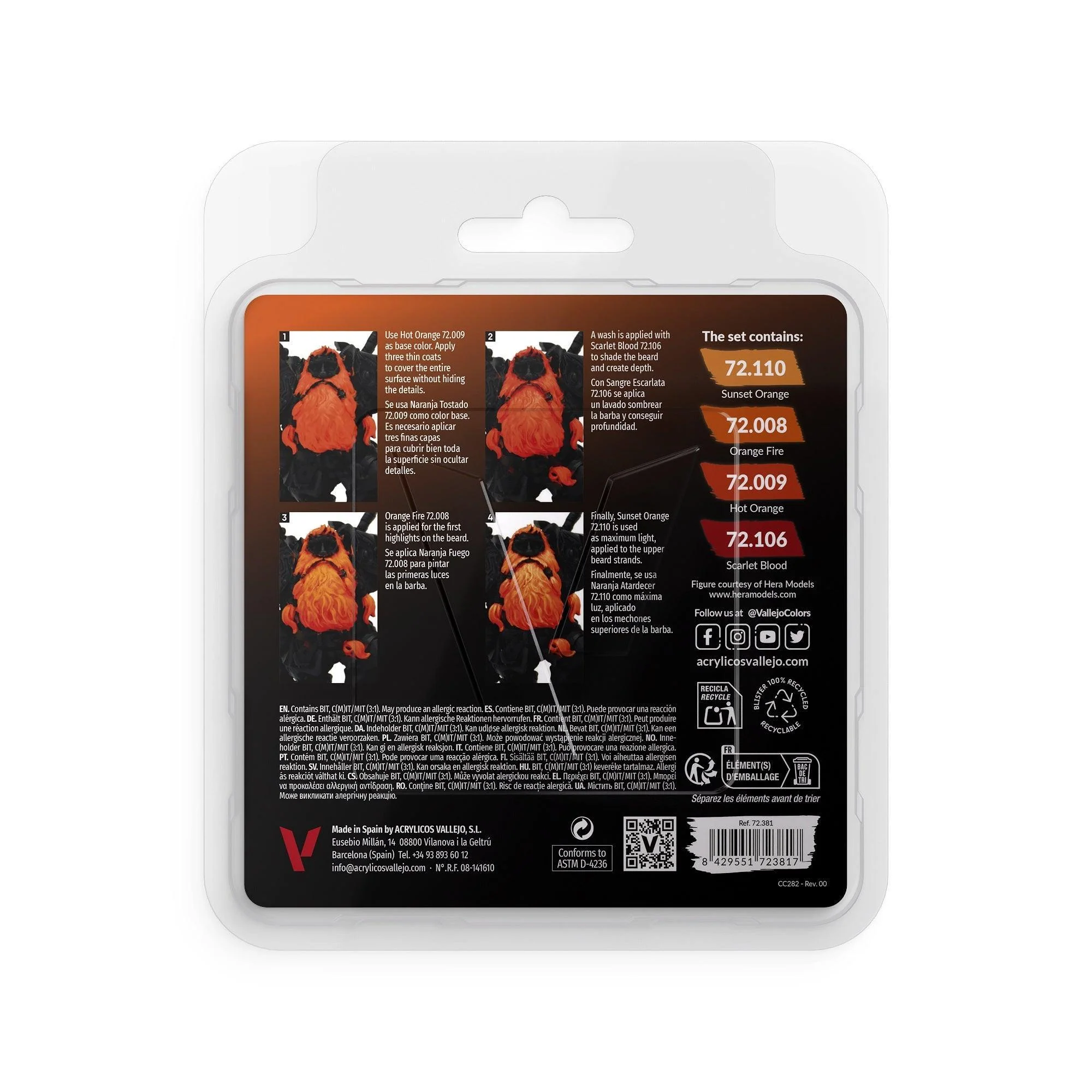 Vallejo Game Colour Orange Colours Acrylic Paint Set - Image 2