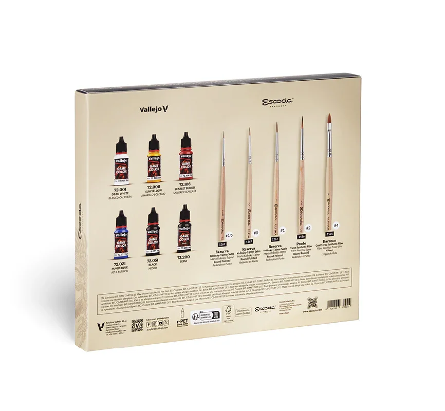 Vallejo Game Colour Ultimate Miniature Set - Paint & Brushes (5) - Image 2