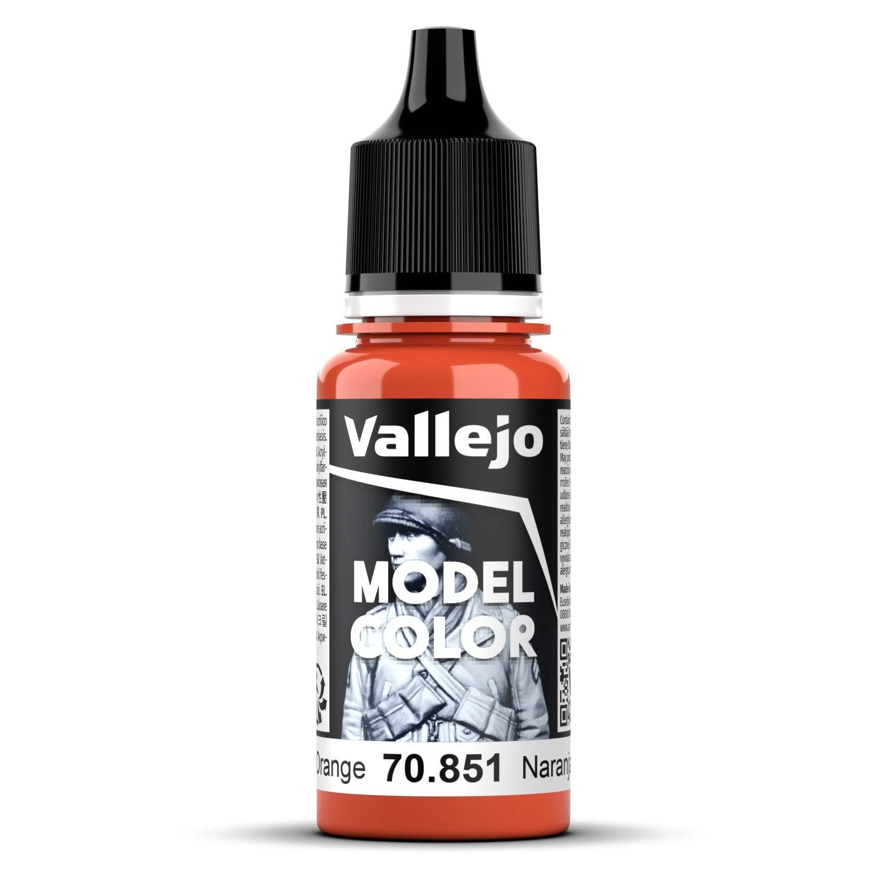 Vallejo Model Colour #030 - Bright Orange - 18 ml Matt Acrylic Paint