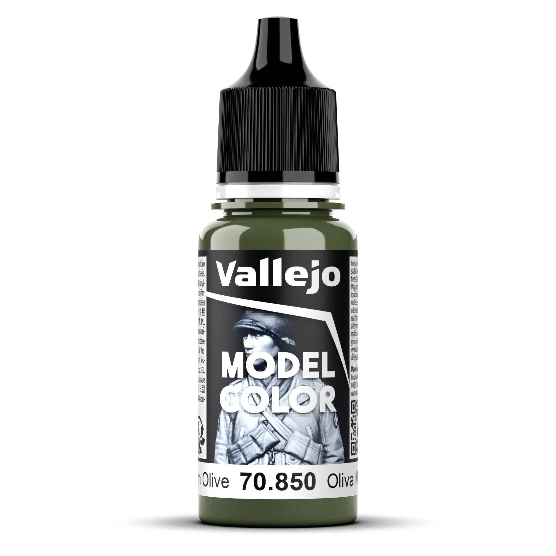 Vallejo Model Colour #094 - Medium Olive - 18 ml Matt Acrylic Paint