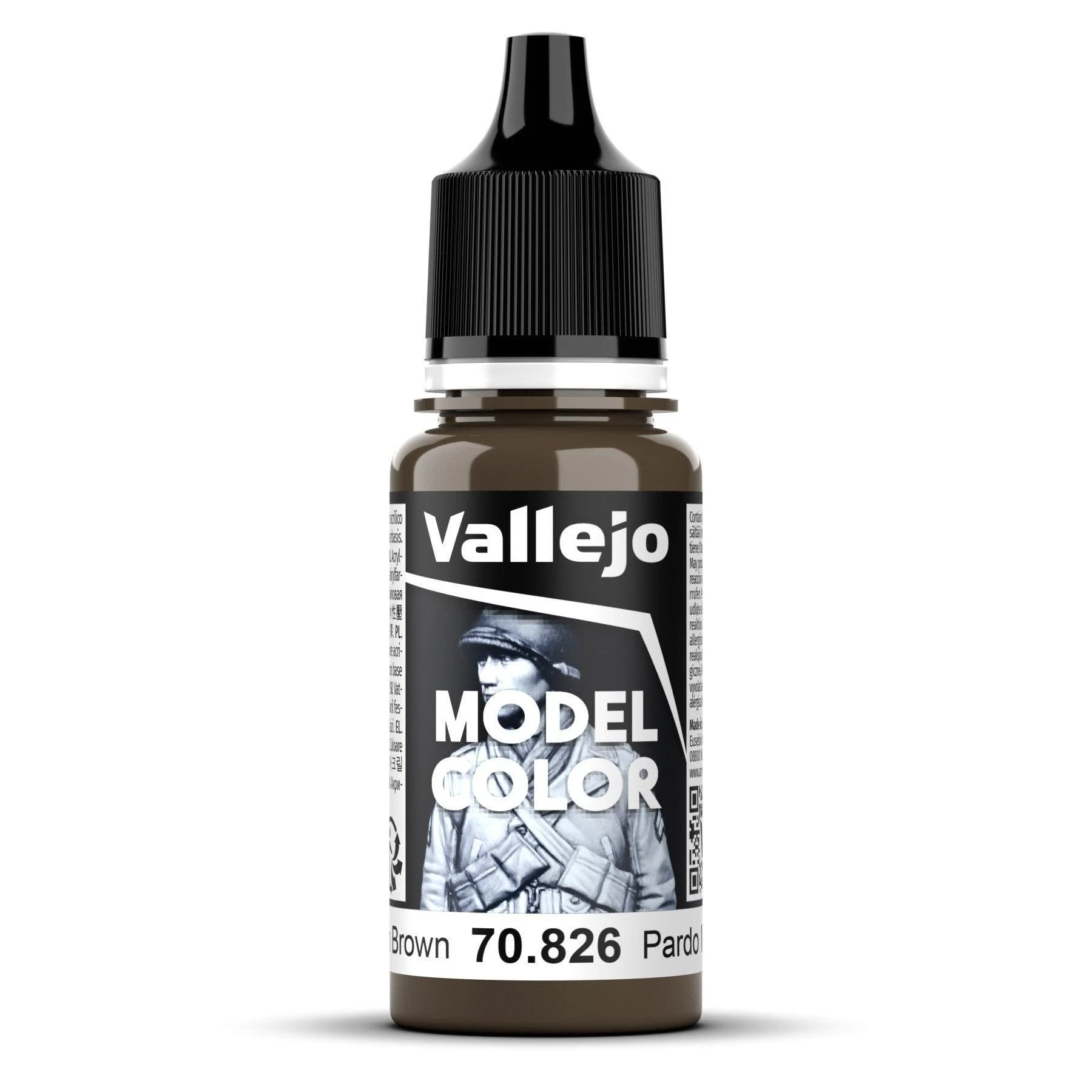 Vallejo Model Colour #129 - Medium Brown - 18 ml Matt Acrylic Paint