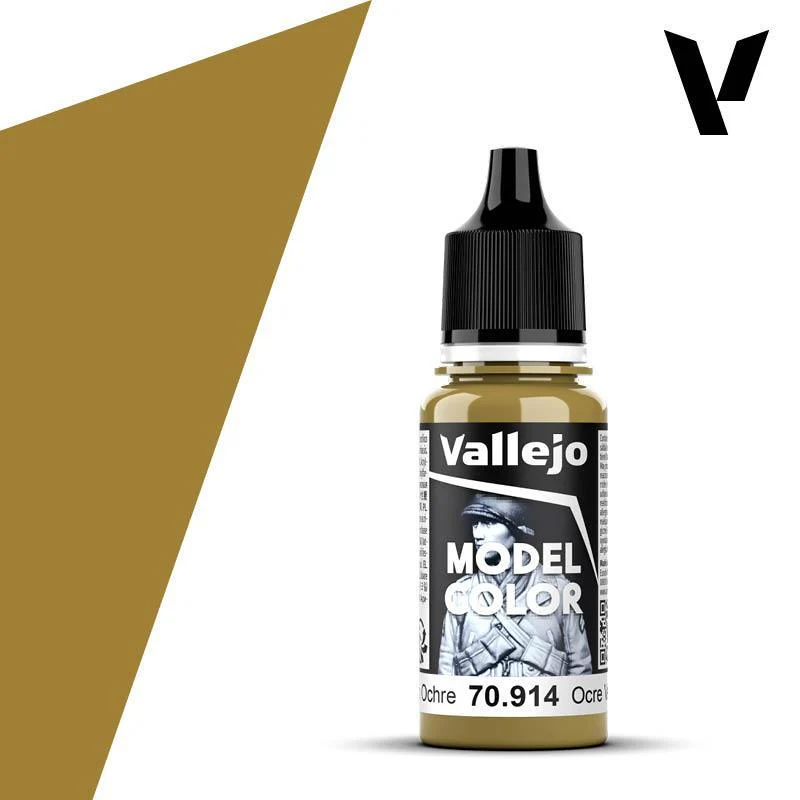 Vallejo Model Colour #132 - Green Ochre - 18 ml Matt Acrylic Paint