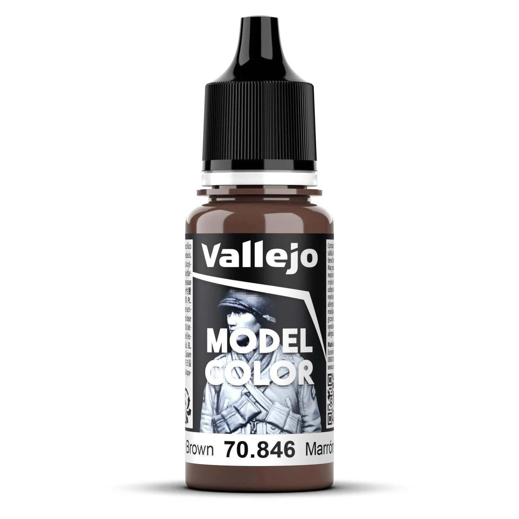 Vallejo Model Colour #154 - Mahogany Brown - 18 ml Matt Acrylic Paint
