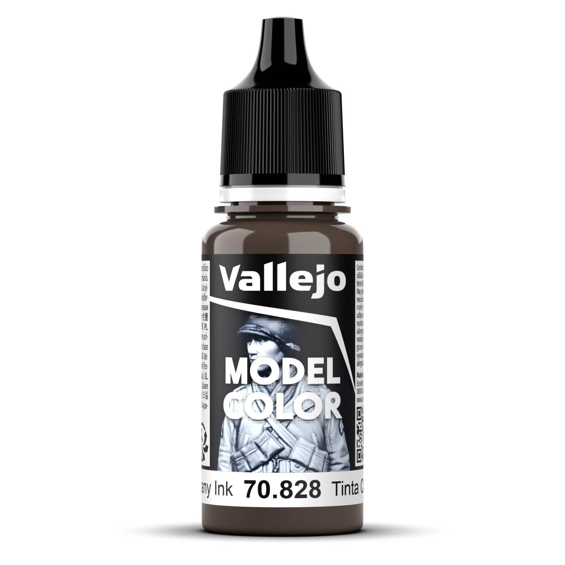 Vallejo Model Colour #193 - Mahogany Ink - 18 ml Transparent Acrylic Paint