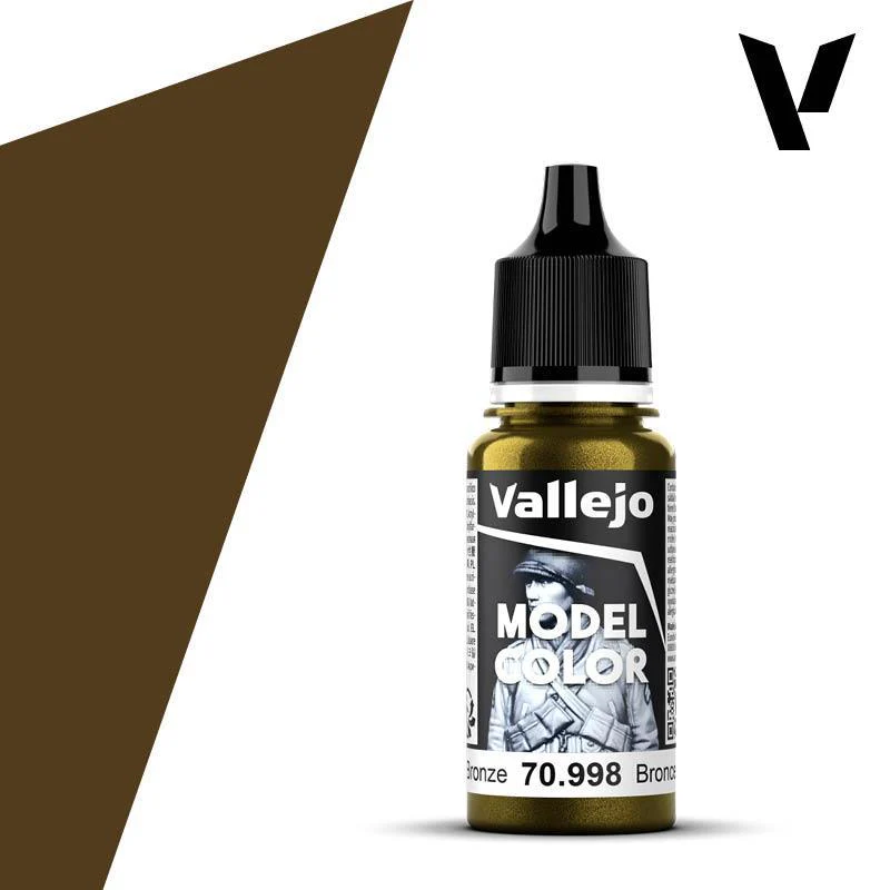 Vallejo Model Colour #201 - Bronze - 18 ml Metallic Acrylic Paint