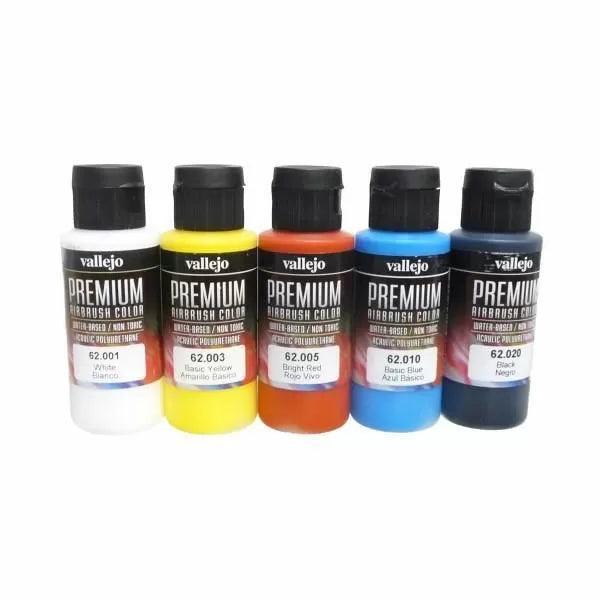 Vallejo Premium Colour AV62101 - Basic Opaque 5 Colour Set