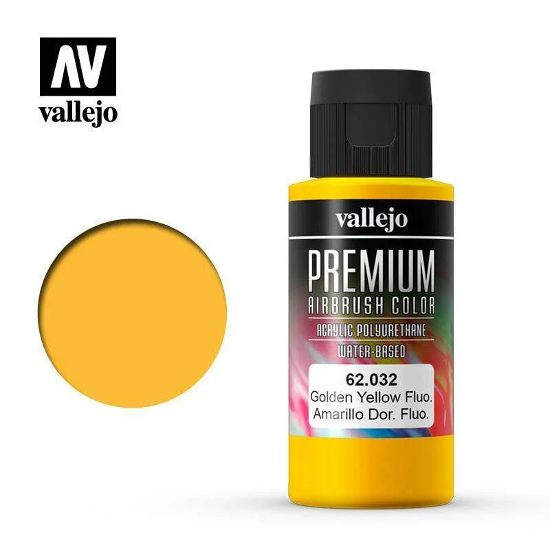 Vallejo Premium Colour - Fluorescent Golden Yellow 60 ml
