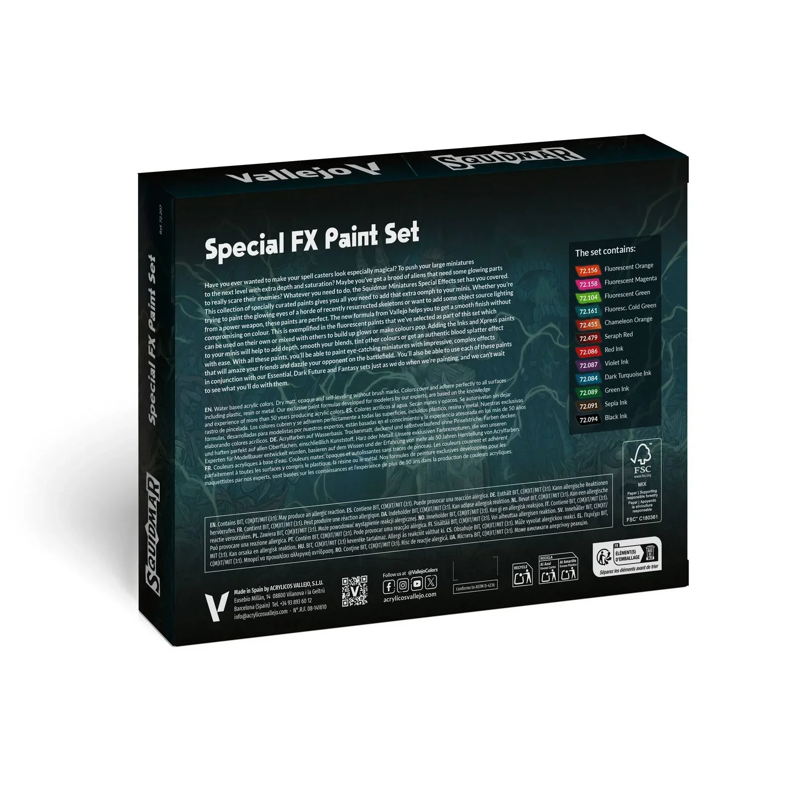 Vallejo Special FX Paint Set by Squidmar Miniatures - 12 Acrylic Paints - Image 2