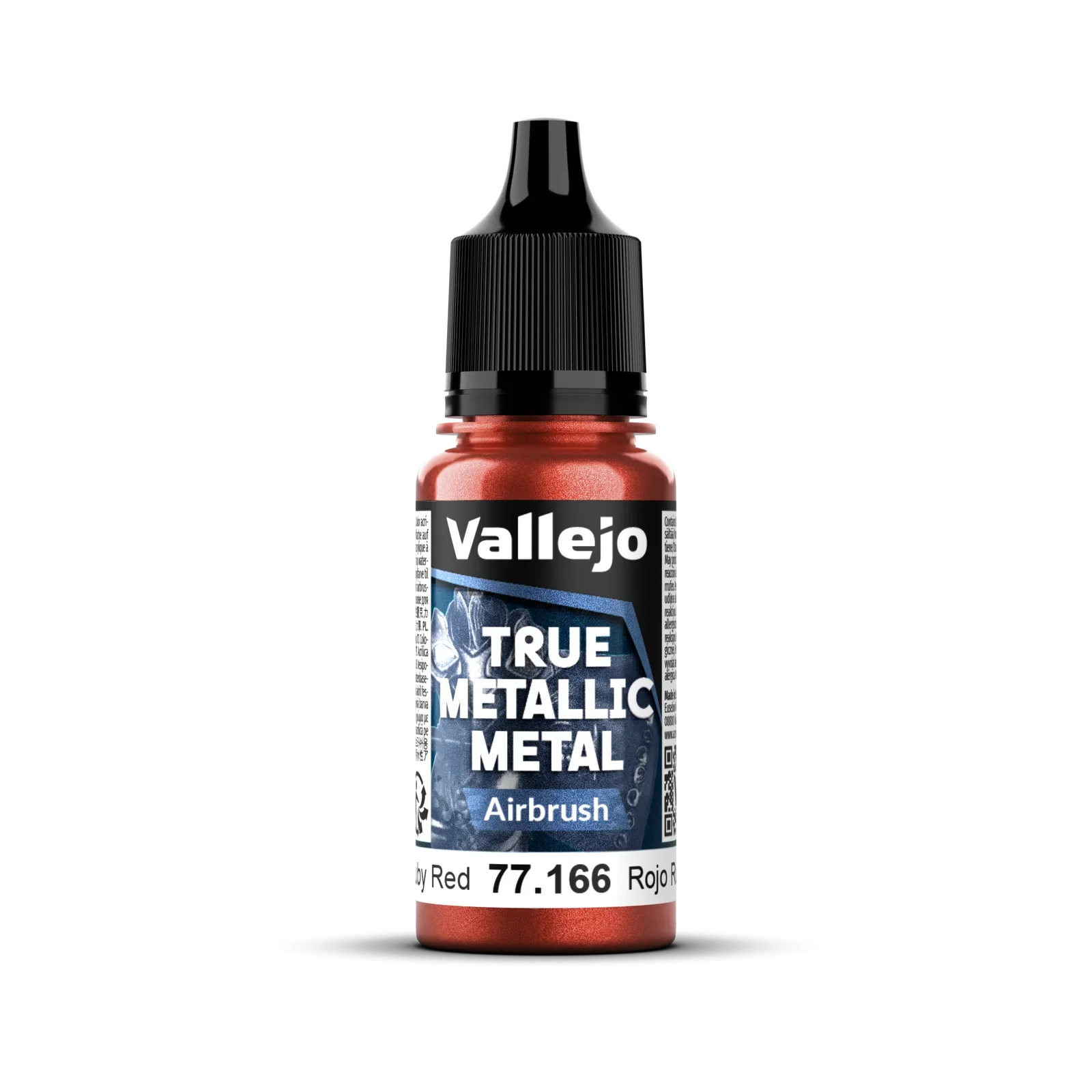 Vallejo True Metallic Metal: Airbrush - Ruby Red 18 ml