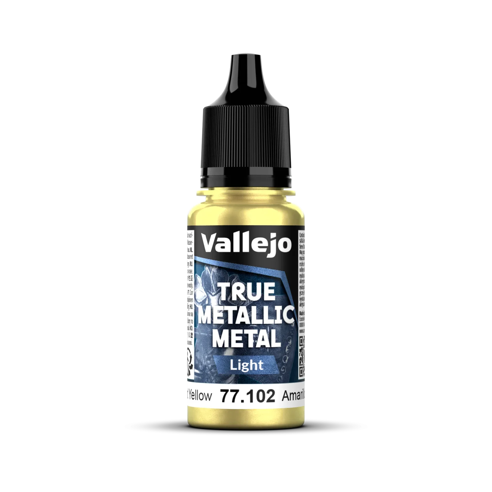 Vallejo True Metallic Metal: Light - Radiant Yellow 18 ml