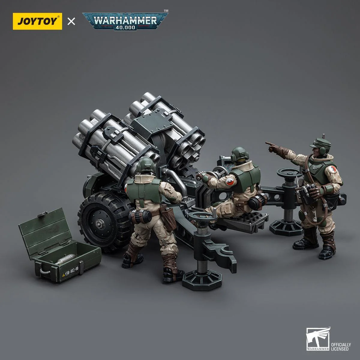 Warhammer Collectibles: 1/18 Scale Astra Militarum Ordnance Team with Malleus Rocket Launcher - Image 2