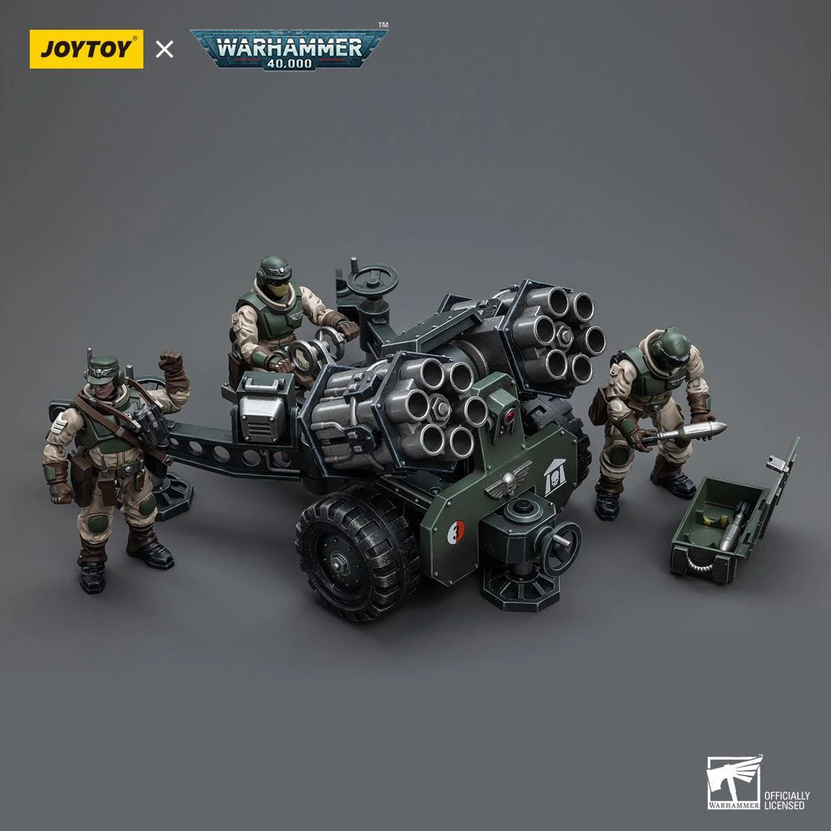 Warhammer Collectibles: 1/18 Scale Astra Militarum Ordnance Team with Malleus Rocket Launcher - Image 3