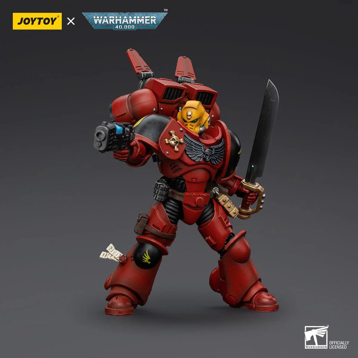 Warhammer Collectibles: 1/18 Scale Blood Angels Jump Pack Intercessors Sergeant With Plasma Pistol - Image 3