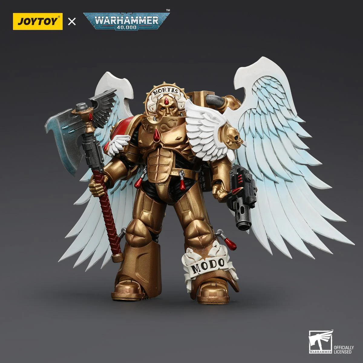 Warhammer Collectibles: 1/18 Scale Blood Angels Sanguinary Guard with Encarmine Axe and Pistol - Image 3