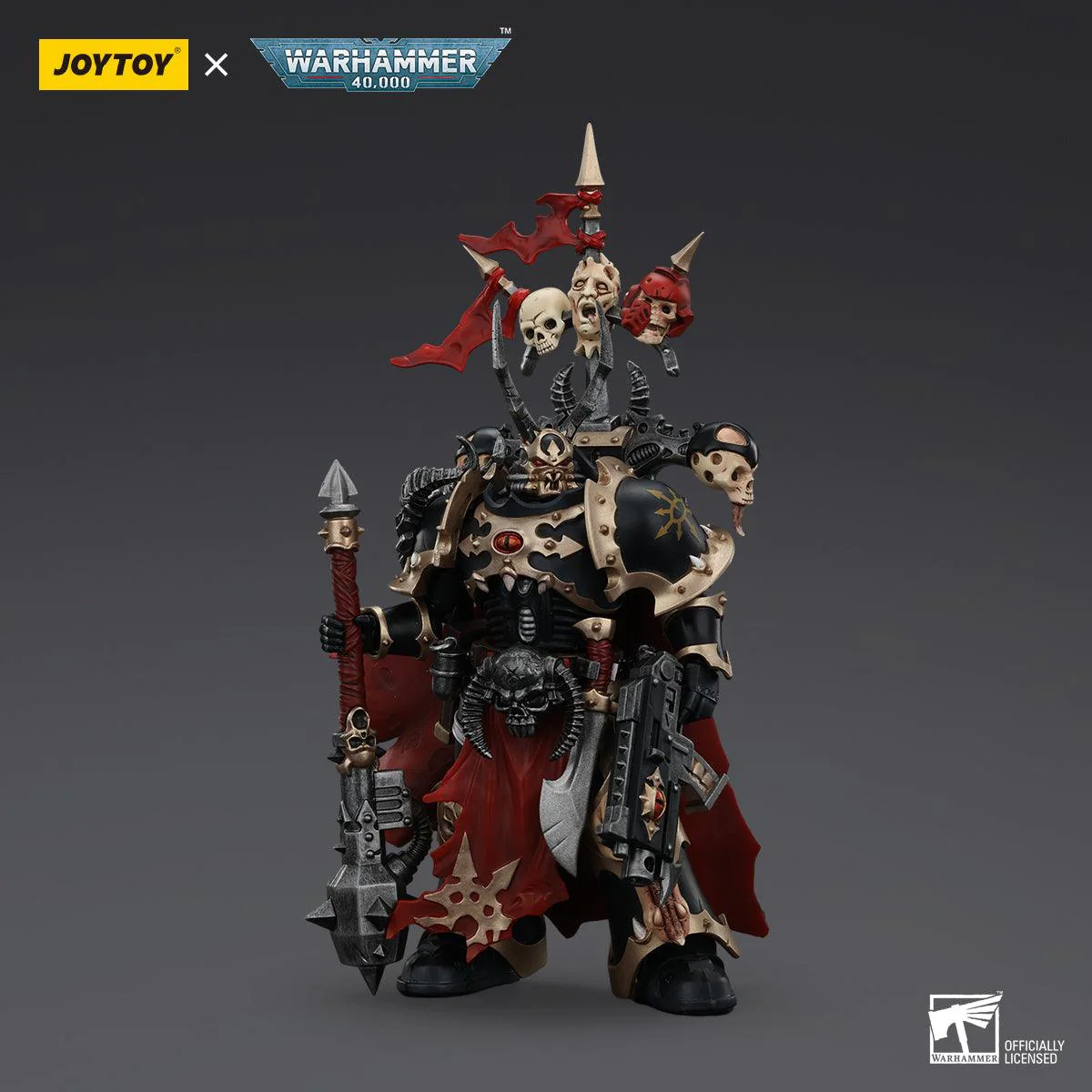 Warhammer Collectibles: 1/18 Scale Chaos Space Marines Black Legion Chosen Champion with bolter - Image 3