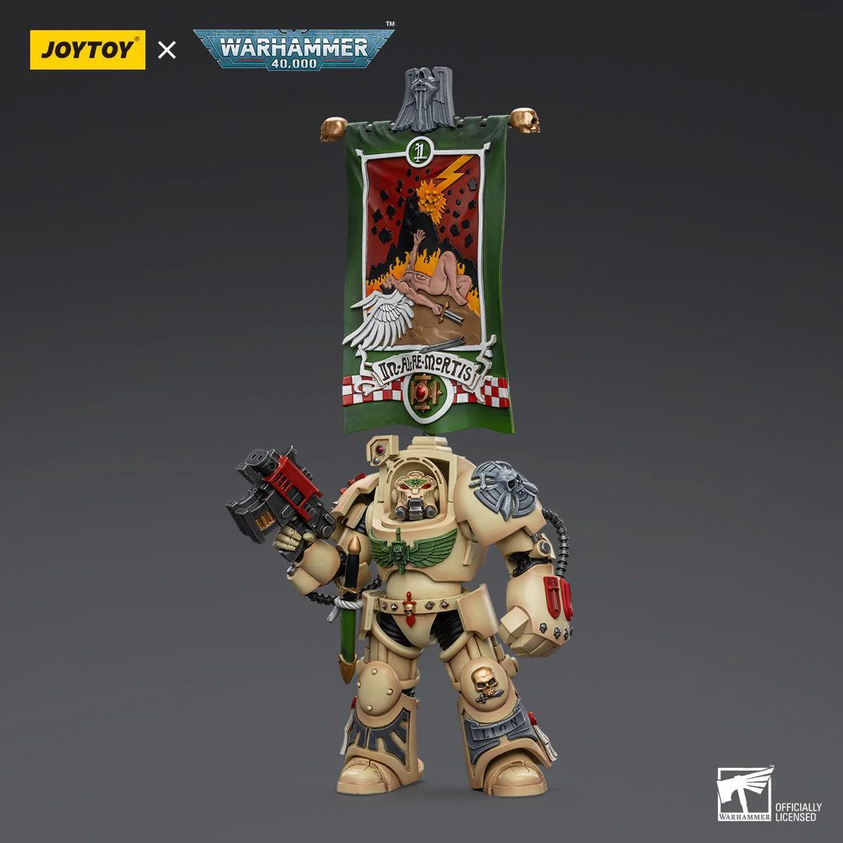 Warhammer Collectibles: 1/18 Scale Dark Angels Deathwing Ancient with Company Banner - Image 3