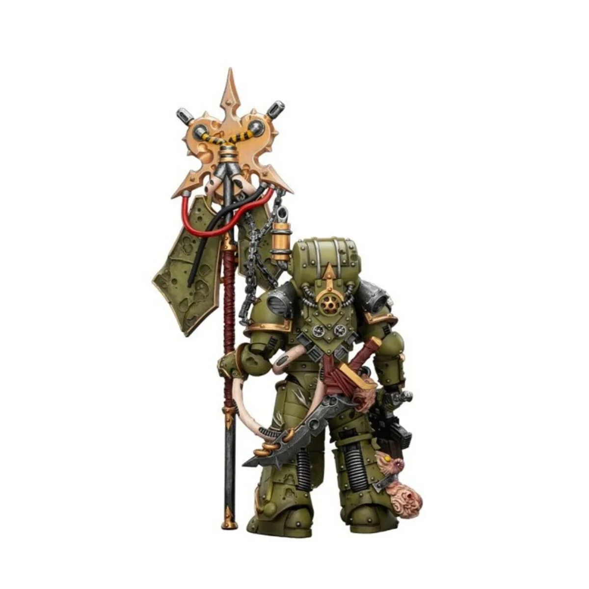 Warhammer Collectibles: 1/18 Scale Death GuardPlague Marine Icon bearer - Pre-Order - Image 2