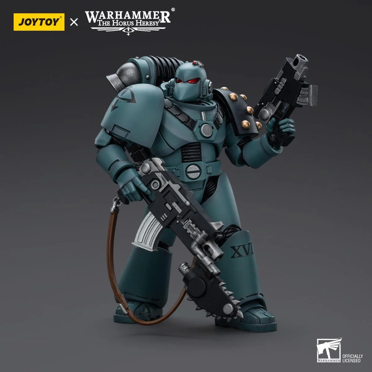 Warhammer Collectibles: 1/18 Scale Sons of Horus MKVI Tactical Squad Legionary w/ Bolter, Chainblade - Image 3