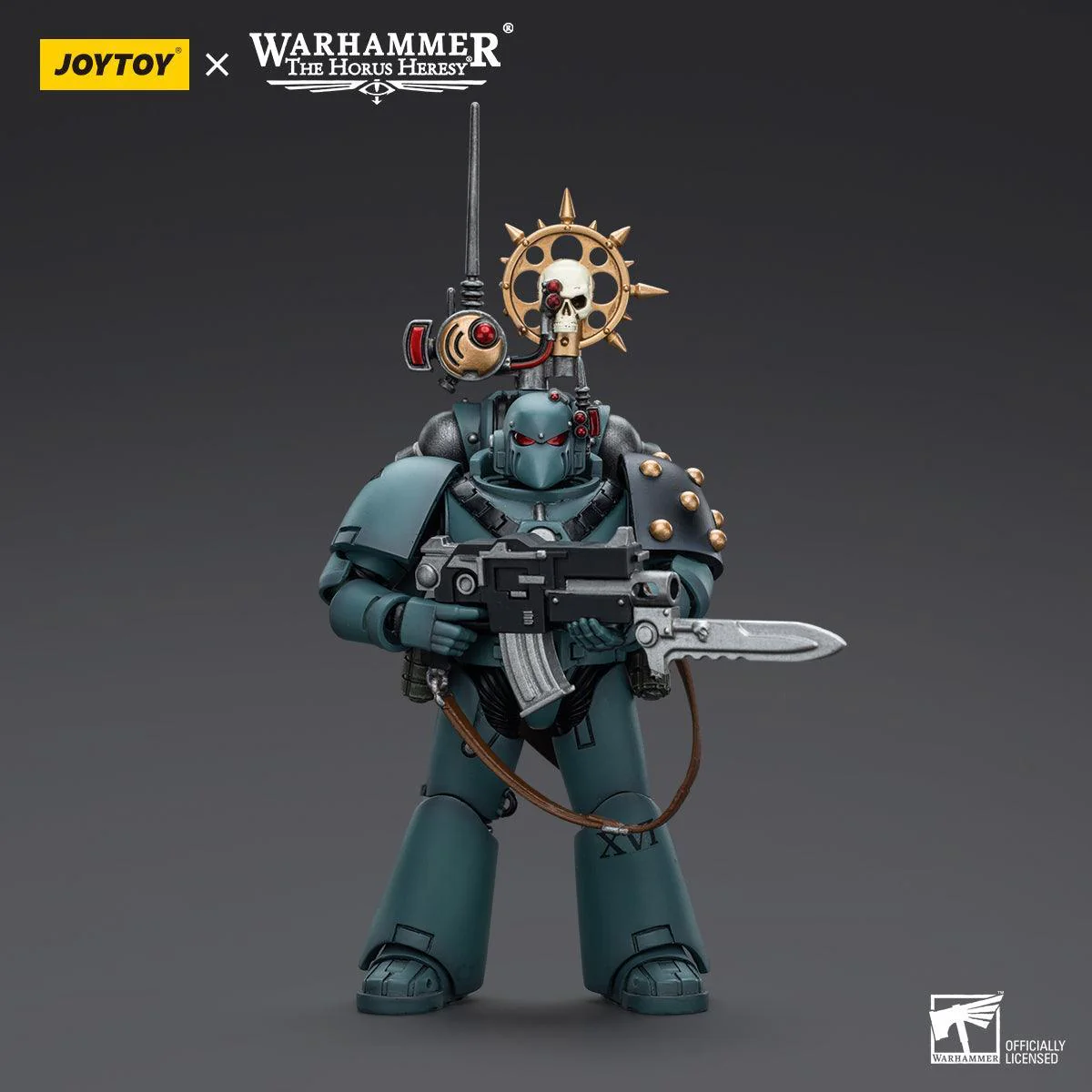 Warhammer Collectibles: 1/18 Scale Sons of Horus MKVI Tactical Squad Legionary with Nuncio Vox