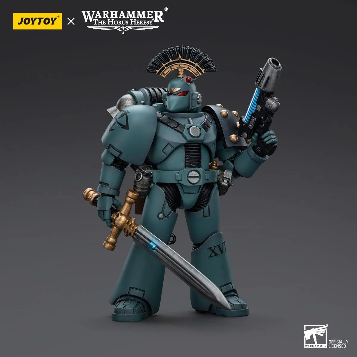 Warhammer Collectibles: 1/18 Scale Sons of Horus MKVI Tactical Squad Sergeant with Power Sword - Image 3