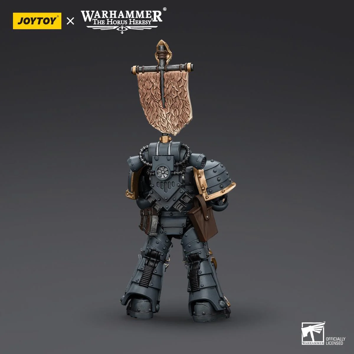 Warhammer Collectibles: 1/18 Scale Space Wolves Grey Slayer Pack Grey Slayer With Legion Vexilla - Pre-Order - Image 2