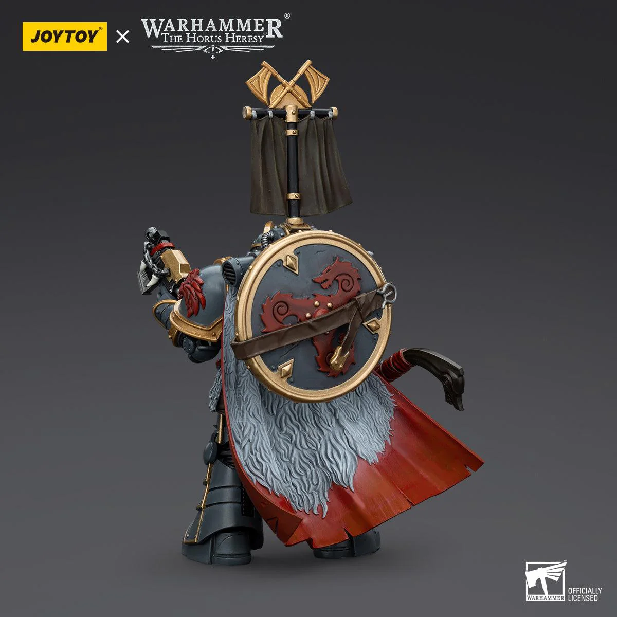 Warhammer Collectibles: 1/18 Scale Space Wolves Legion Praetor with Power Axe and Combat Shield - Image 2