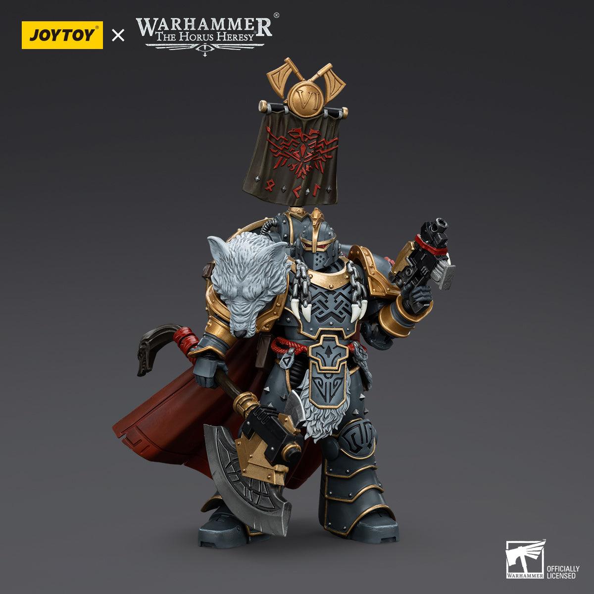 Warhammer Collectibles: 1/18 Scale Space Wolves Legion Praetor with Power Axe and Combat Shield - Image 3