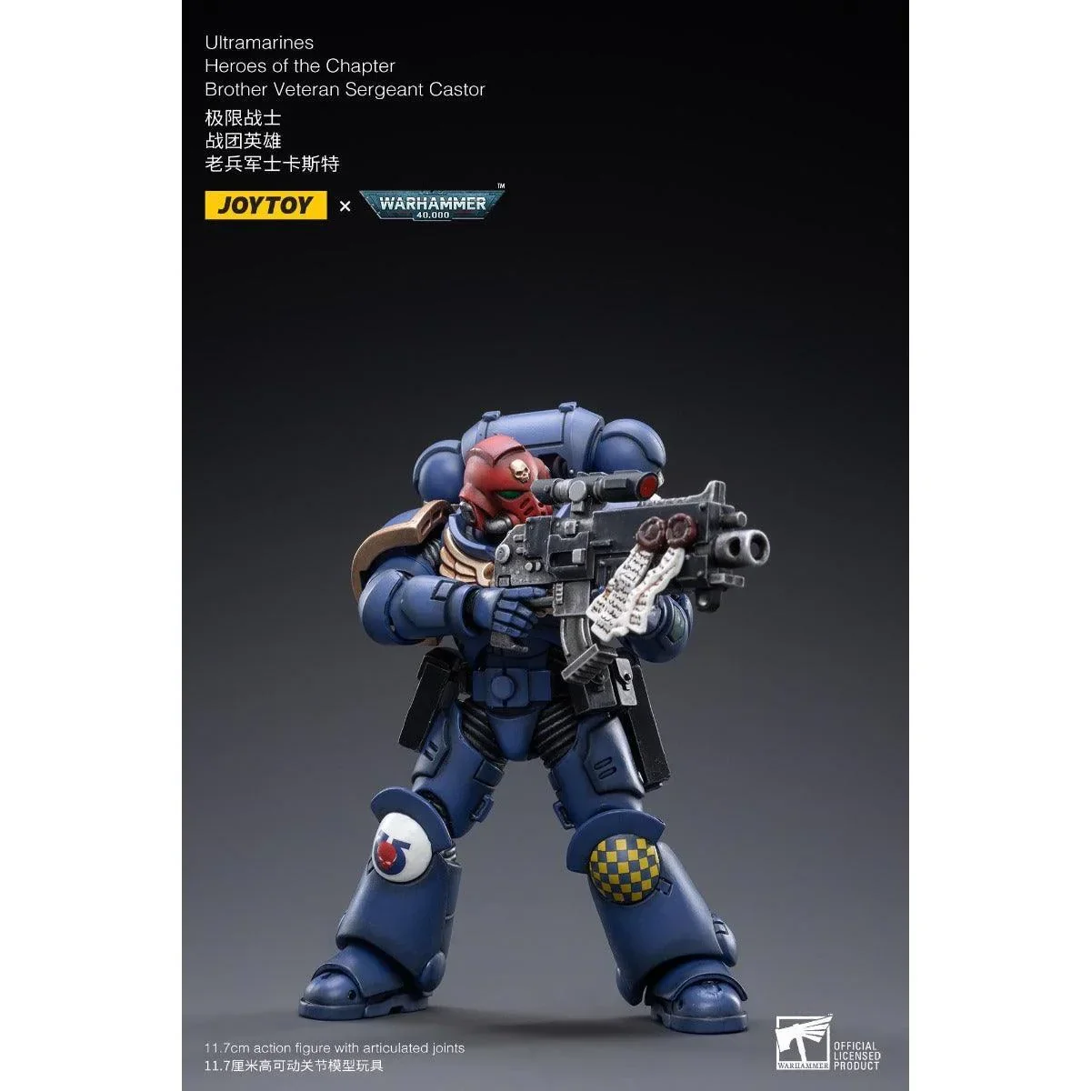 Warhammer Collectibles: 1/18 Scale Ultramarines Brother Veteran Sergeant Castor - Image 2