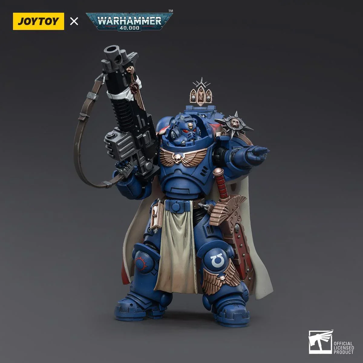 Warhammer Collectibles: 1/18 Scale Ultramarines Captain With Master-crafted Heavy Bolt Rifle - Image 4