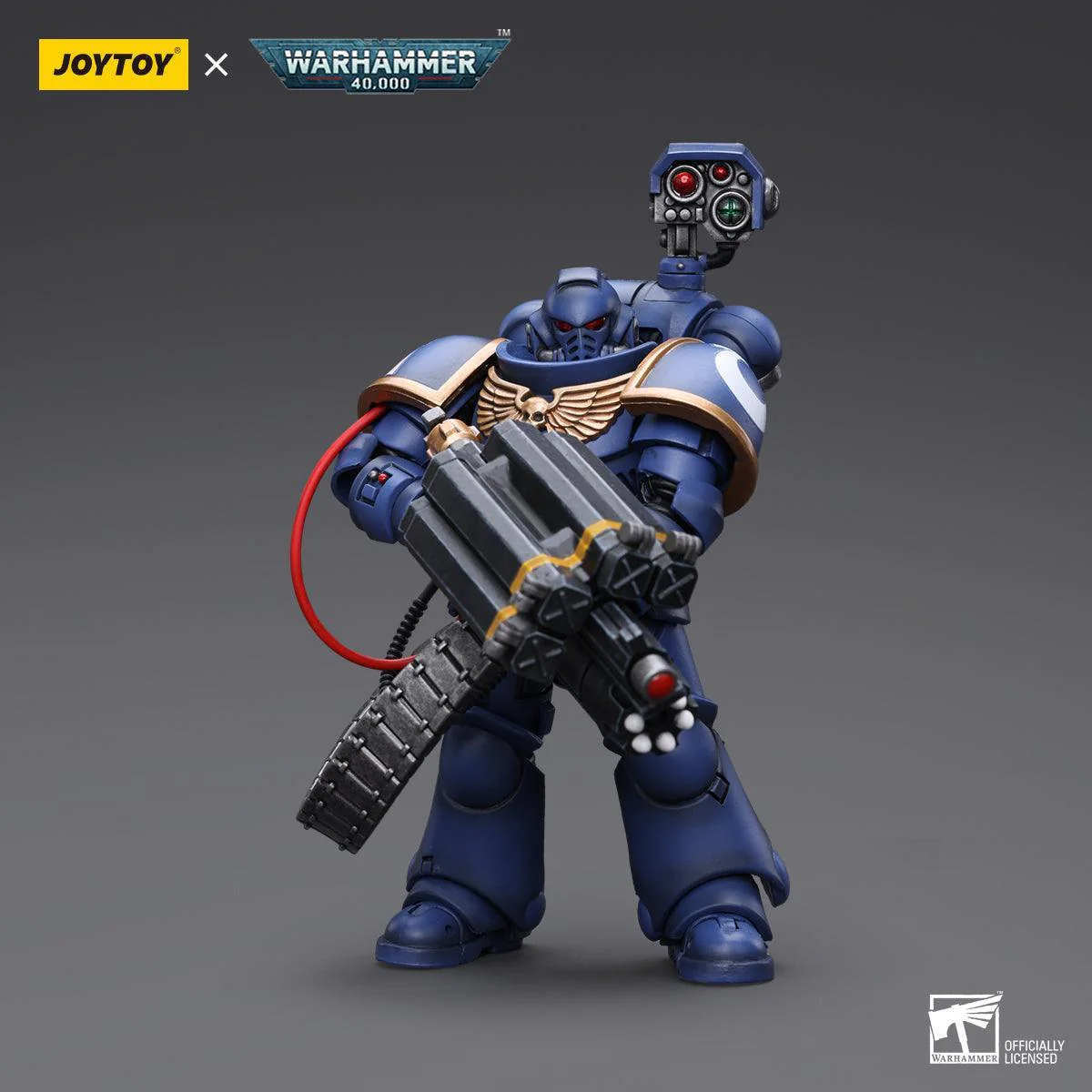 Warhammer Collectibles: 1/18 Scale Ultramarines Desolation Marine with Castellan Launcher Superfrag - Image 2