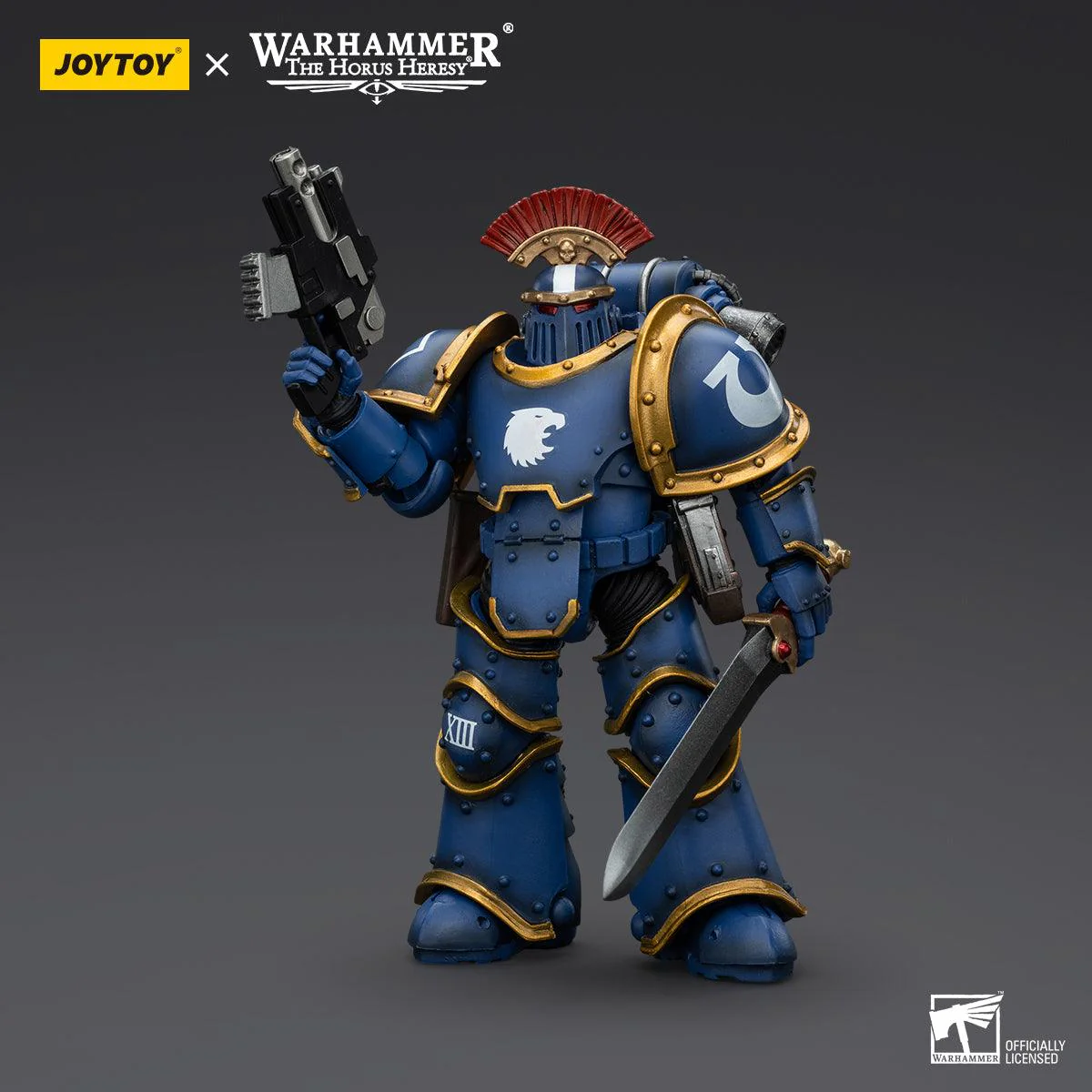 Warhammer Collectibles: 1/18 Scale Ultramarines Legion MKIII Tactical Squad Sergeant with Power Swd - Image 3