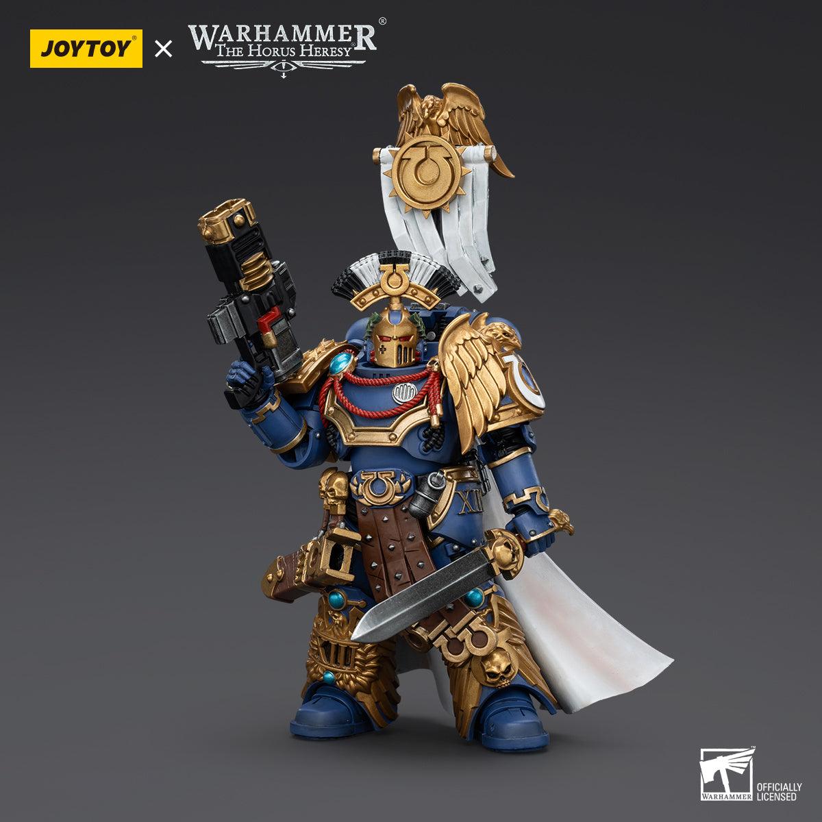 Warhammer Collectibles: 1/18 Scale Ultramarines Legion Praetor with Power Sword and Volkite Serpenta - Image 3