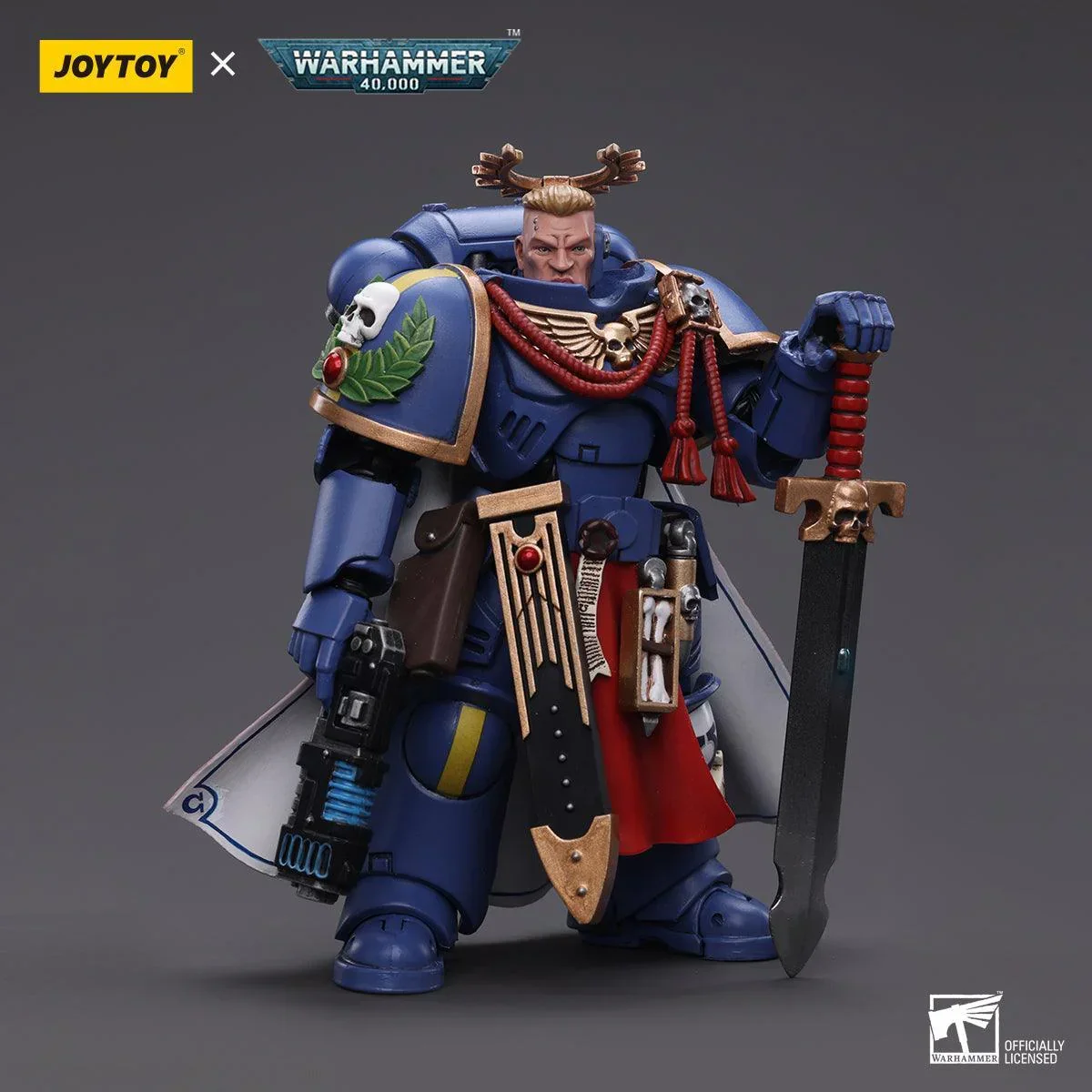 Warhammer Collectibles: 1/18 Scale Ultramarines Primaris Captain with Power Sword and Plasma Pistol - Image 3