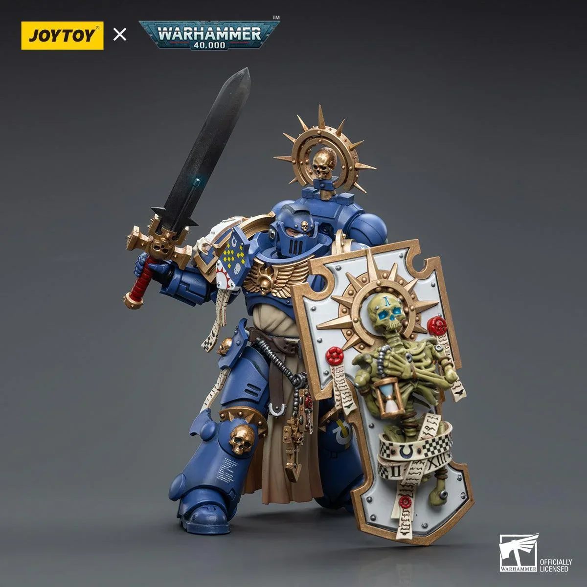 Warhammer Collectibles: 1/18 Scale Ultramarines Primaris Captain with Relic Shield and Power Sword - Image 3