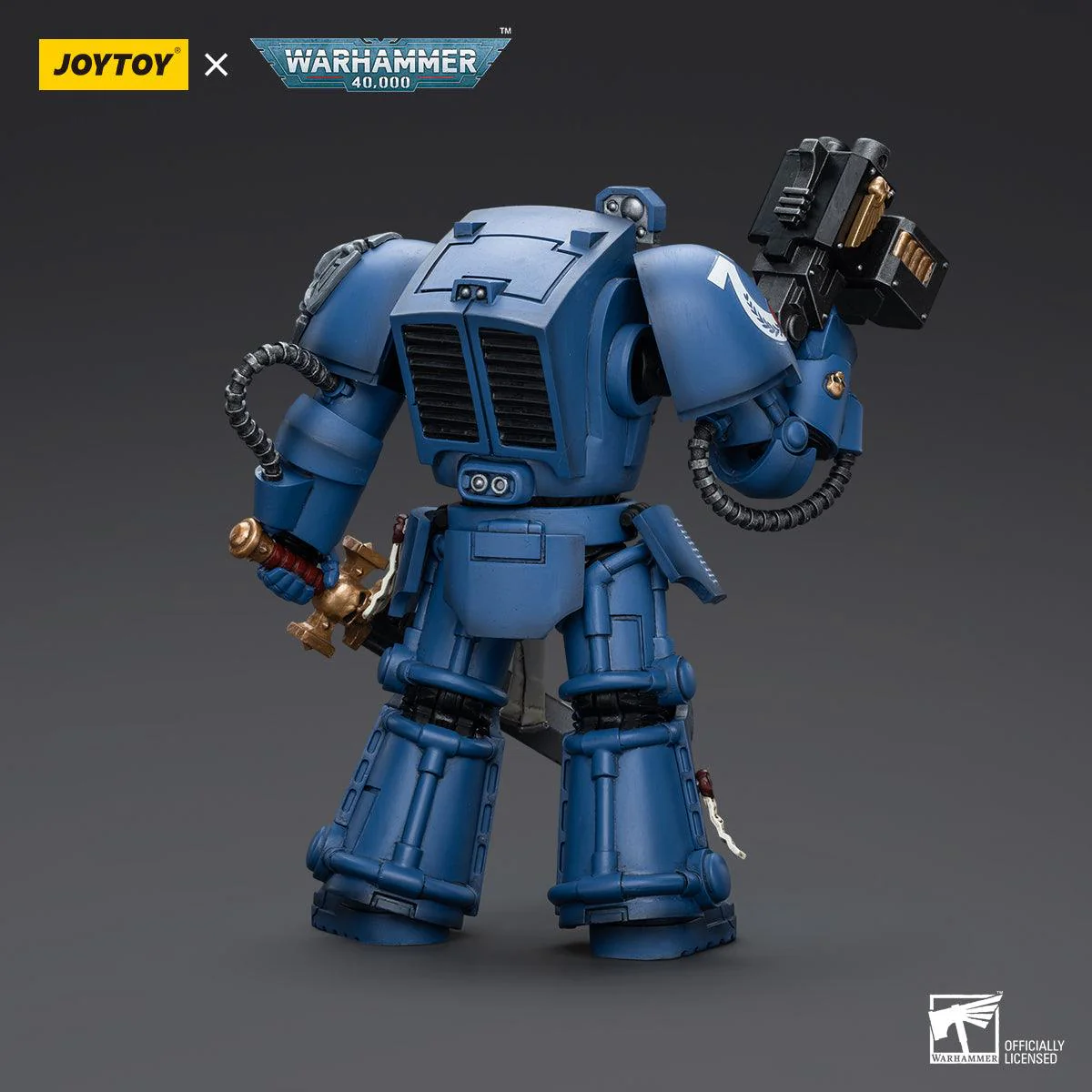 Warhammer Collectibles: 1/18 Scale Ultramarines Terminator Squad Sergeant with Teleport Homer - Image 2