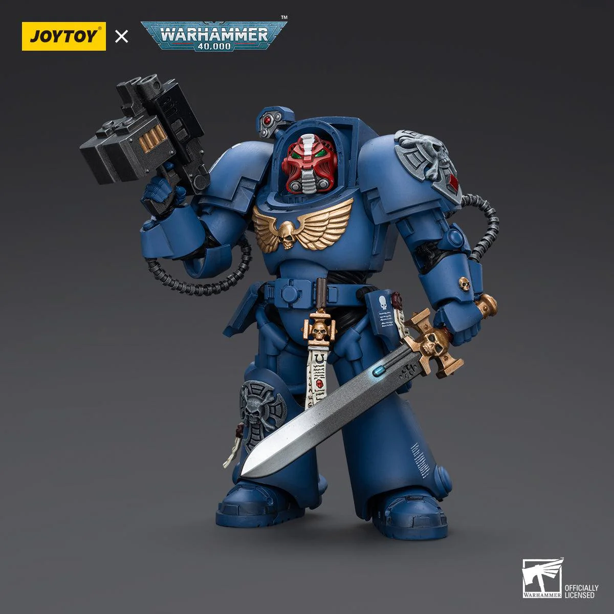 Warhammer Collectibles: 1/18 Scale Ultramarines Terminator Squad Sergeant with Teleport Homer - Image 3