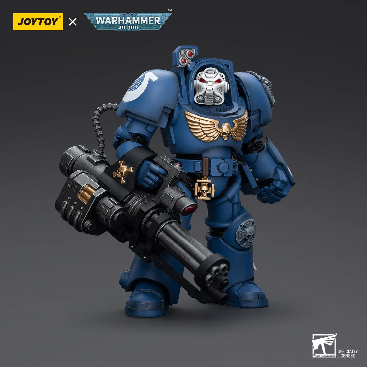 Warhammer Collectibles: 1/18 Scale Ultramarines Terminator Squad Terminator with Assault Cannon - Image 3