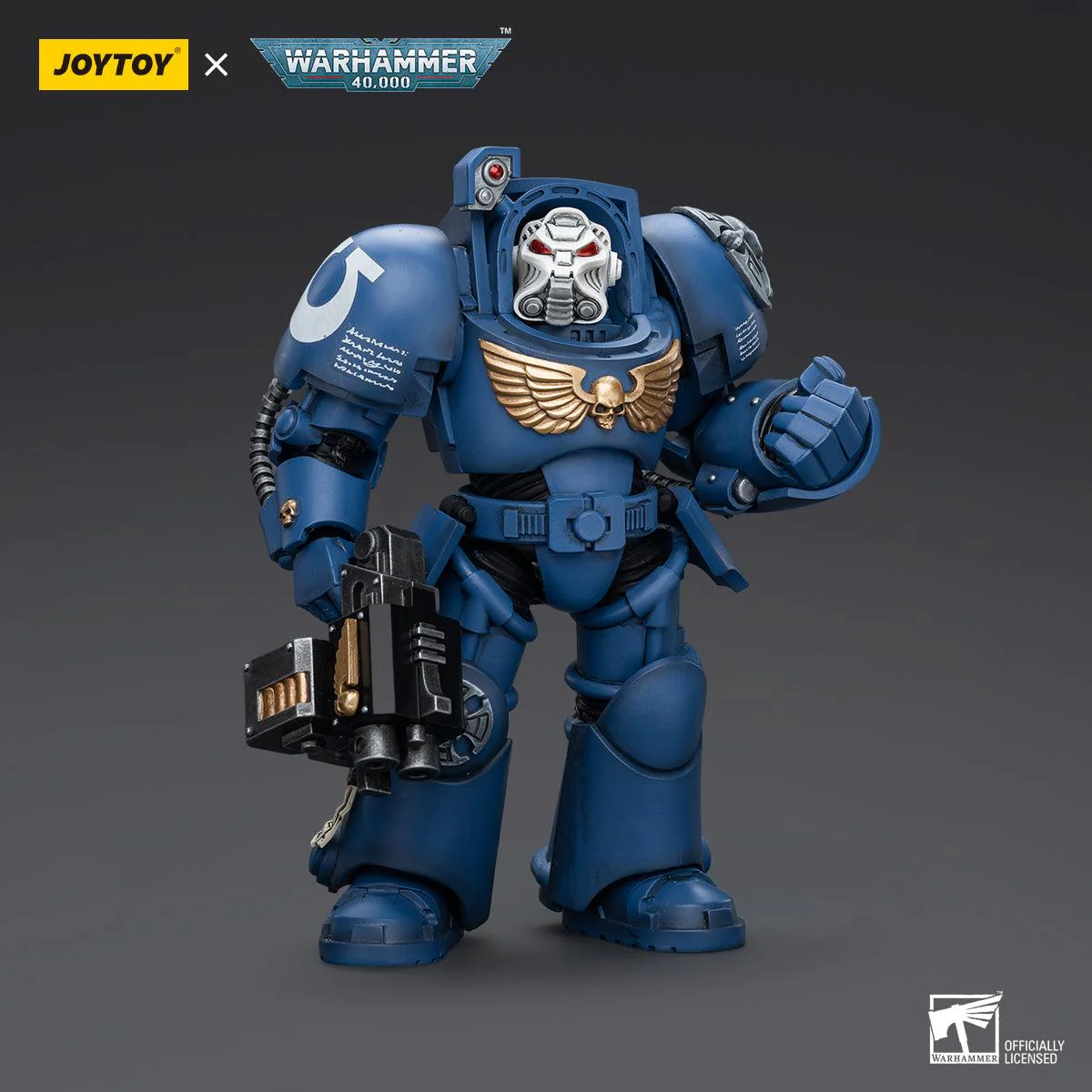 Warhammer Collectibles: 1/18 Scale Ultramarines Terminator Squad Terminator with Storm Bolter - Image 3