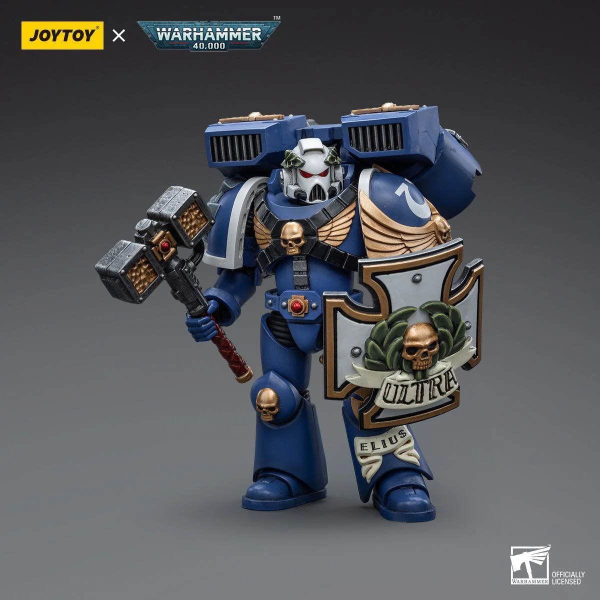 Warhammer Collectibles: 1/18 Scale Ultramarines Vanguard Veteran with Thunder Hammer, Storm Shield - Image 3